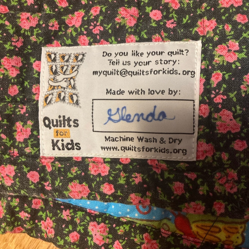 Handmade Quilt Lap Blanket Throw Wall Hanging Quilts For Kids - Picture 4 of 7